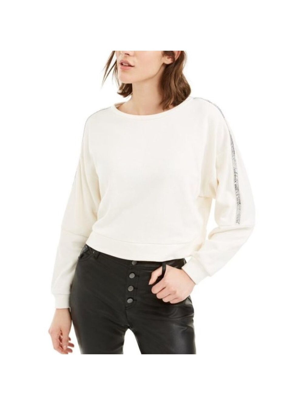 Bar III Shine Stripe Sweatshirt